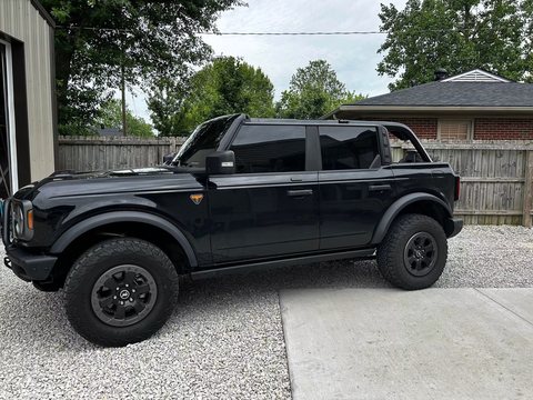 Black off-road SUV with tinted windows